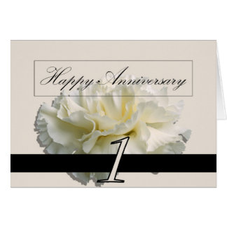Greeting Card - First Anniversary Carnation