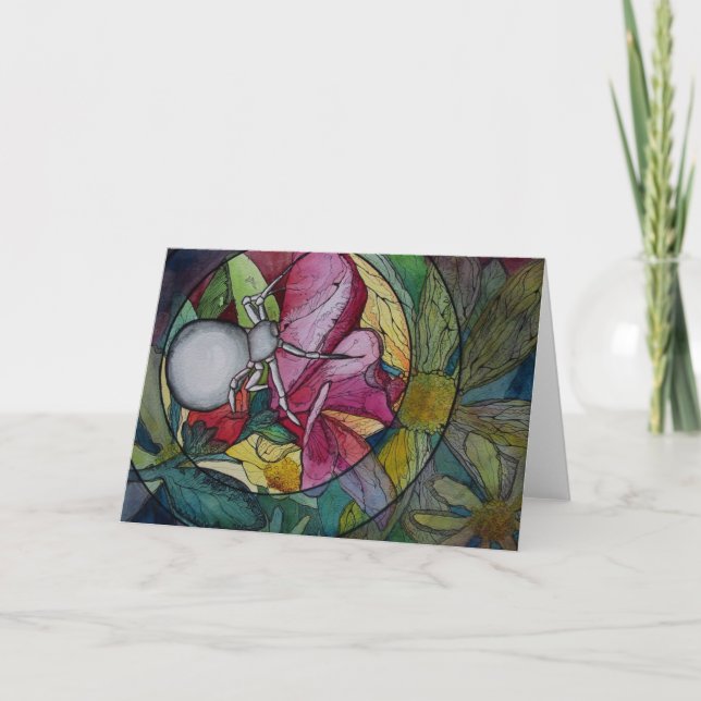 Greeting Card: "Flower Spider" Card (Front)