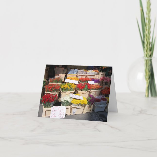 Greeting card flower stall, Bavaria,  Germany (Front)