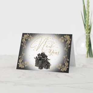 Greeting card folded with happy year