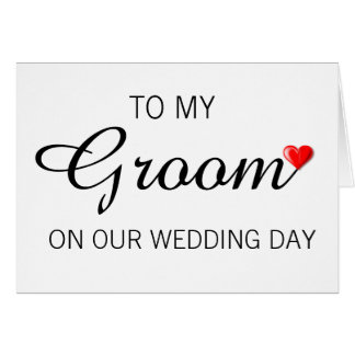Greeting Card for Groom on Wedding Day