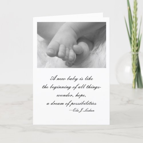 Greeting Card_ for new baby with quote Card