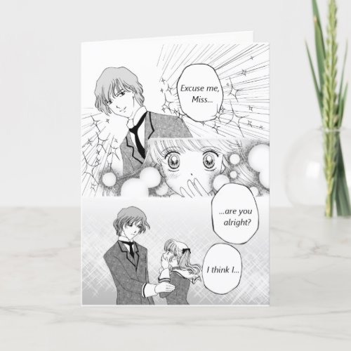 Greeting card for shoujo manga fan