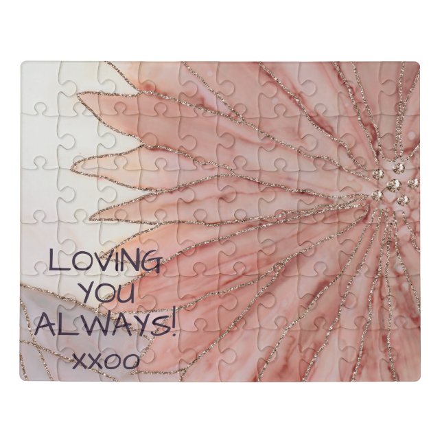Greeting Card Glittery in Pink Jigsaw Puzzle (Puzzle Horizontal)