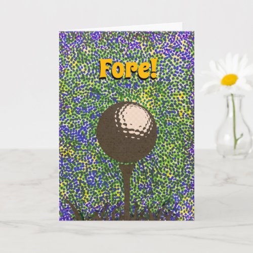 Greeting Card _ Golf Ball on Tee