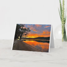 Greeting Card - Great Sacandaga Lake colorful morn