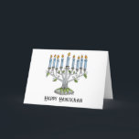 Greeting Card - Hanukkah Menorah<br><div class="desc">My color pencil and ink drawing of a menorah.</div>