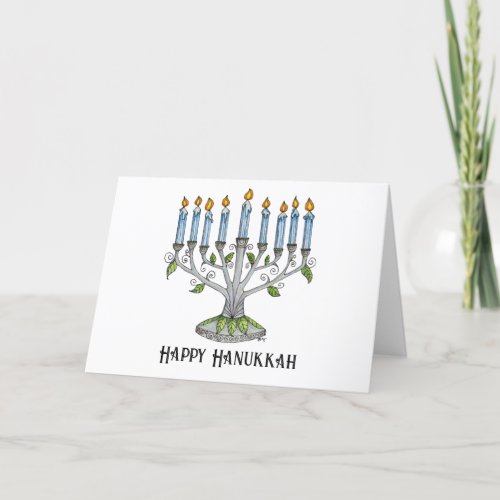 Greeting Card _ Hanukkah Menorah 