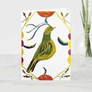 Greeting Card, Holiday, Folk Art Holiday Card