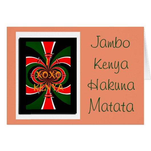Greeting Card Horizontal Template From Kenya (Front Horizontal)