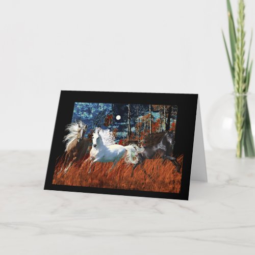 Greeting Card Horse Greeting Card Wild Horses Ca Card