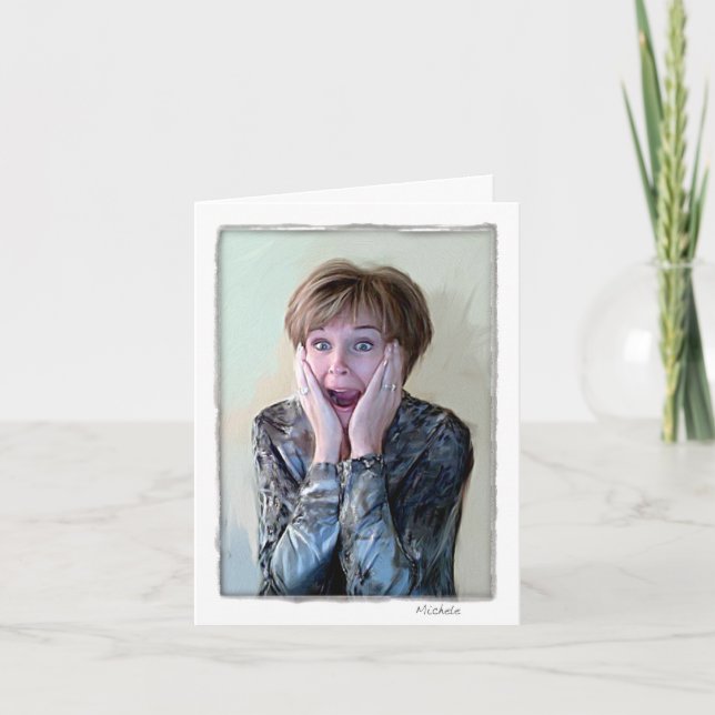 Greeting card.  Humorous, thinking of you. Card (Front)