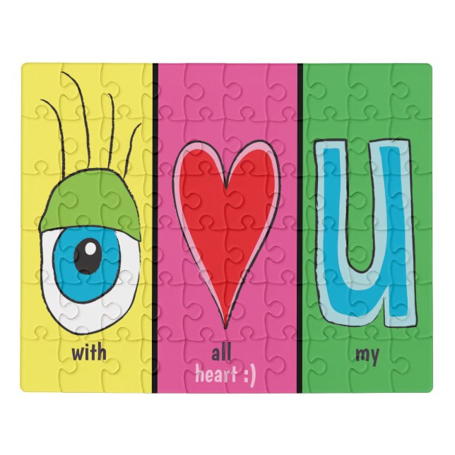 Greeting Card I Love You Jigsaw Puzzle (Puzzle Horizontal)