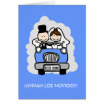 Greeting Card Just Married 2 Car at Zazzle