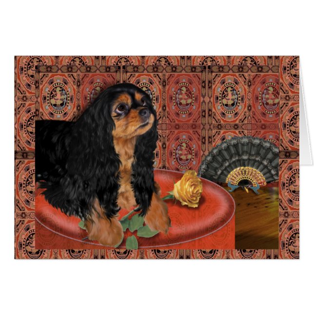 Greeting card, King Charles Cavalier Spaniel Cards (Front Horizontal)