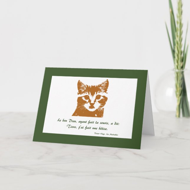 Greeting Card: Le Chat Card (Front)