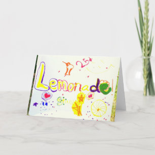GREETING CARD: Lemonade Stand Poster_ Card
