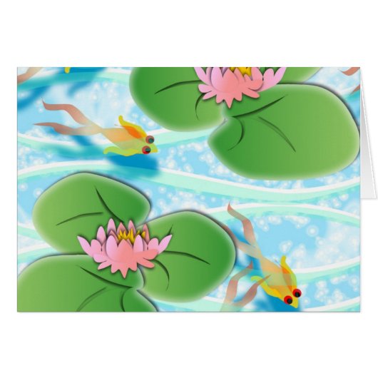 Greeting Card  Lilypad (Front Horizontal)