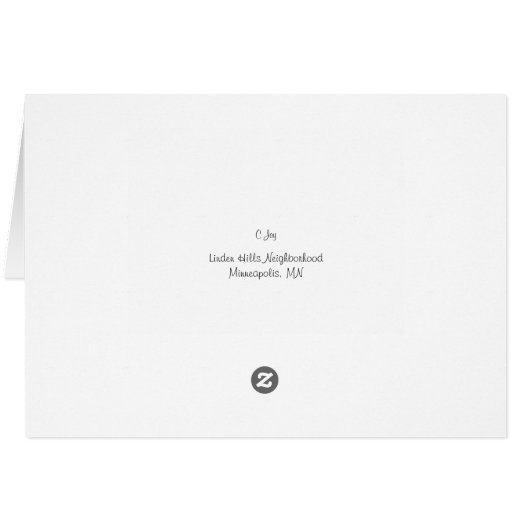 GREETING CARD: Linden Hills Neighborhood_Card (Back Horizontal)