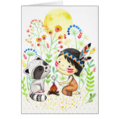 greeting card "Little Indian Girl" (Front)