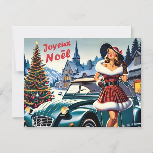 greeting card merry christmas citron 2CV