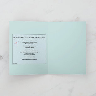 Greeting card " More than your warm embrace"