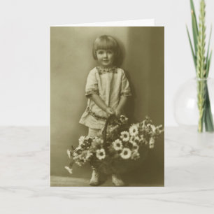 Greeting Card - Mother's Day Card Girl with Basket
