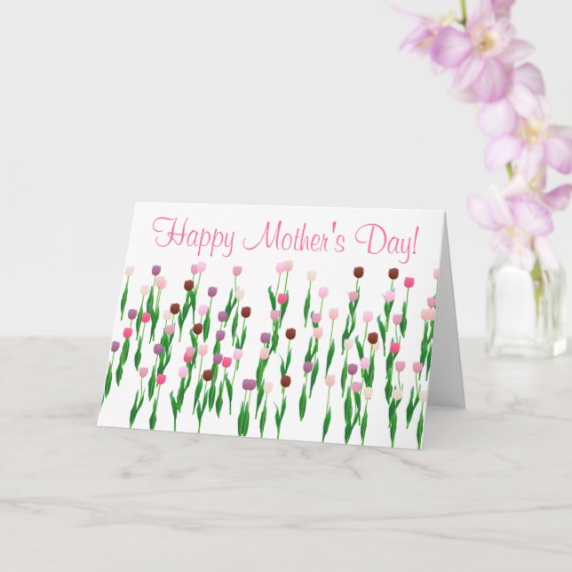 Greeting Card - Mother's Day - Terrific Tulips (Orchid)