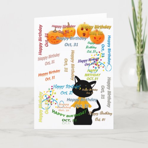 Greeting Card October 31 Birthday