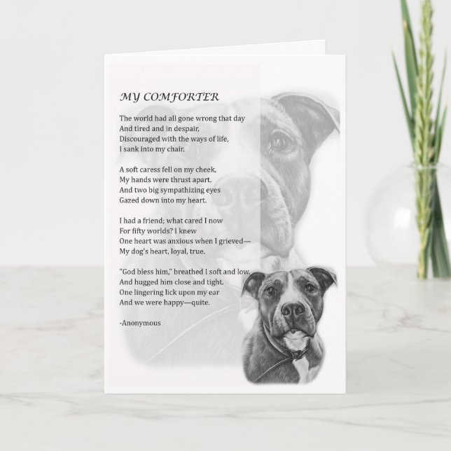 Greeting Card of Pit Bull Dog Lover Gift (Front)