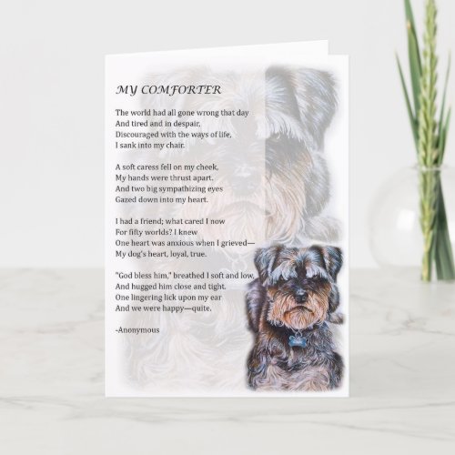 Greeting Card of Terrier Dog for Pet Lover