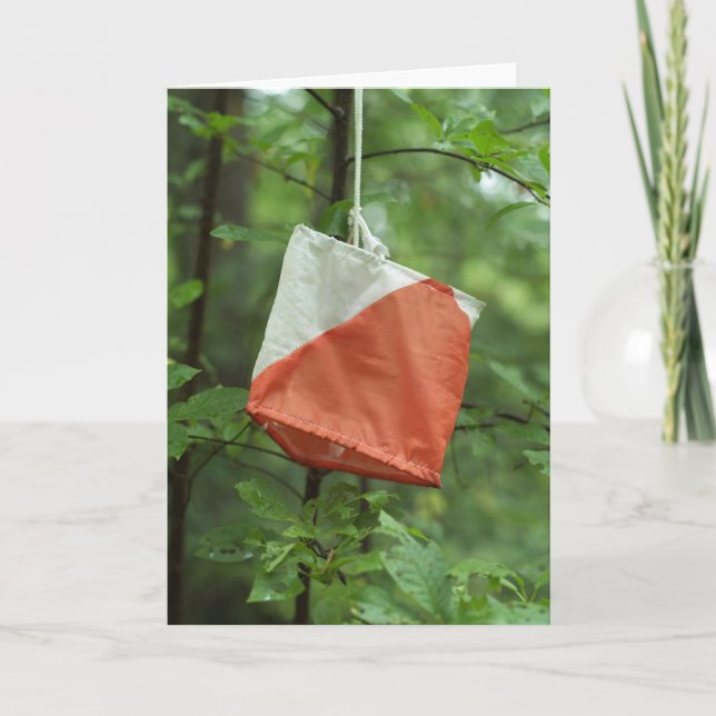 Greeting Card - Orienteering flag (Front)