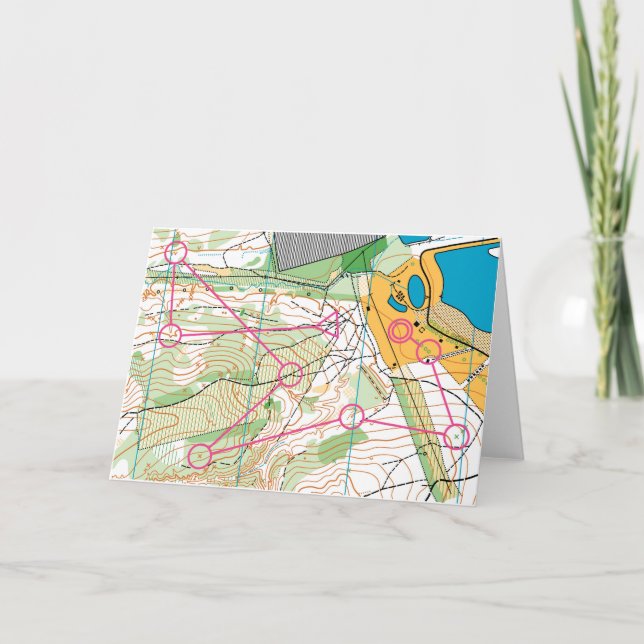 Greeting Card - Orienteering map (Front)