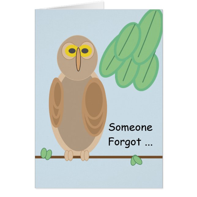 Greeting Card - Owl on Branch (Front)