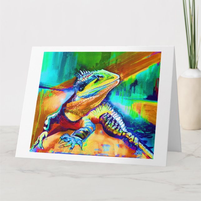 GREETING CARD - PAINTING OF WATER DRAGON (Front)