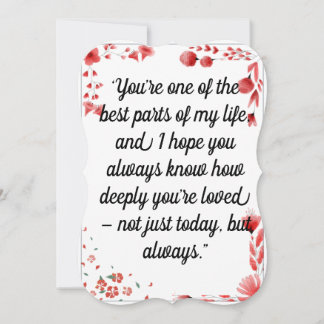 Greeting Card | Personal Friendship & Family Love