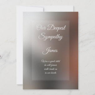 Greeting card personalized Sympathy card
