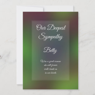 Greeting card personalized Sympathy card