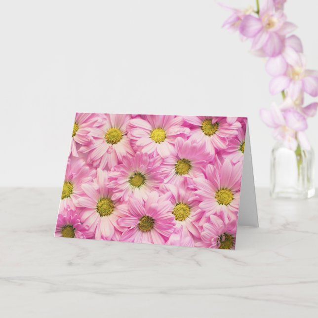 Greeting Card - Pink Gerbera Daisies (Orchid)