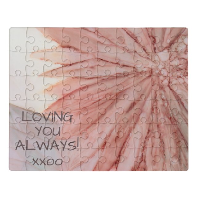 Greeting Card Pretty in Pink Jigsaw Puzzle (Puzzle Horizontal)