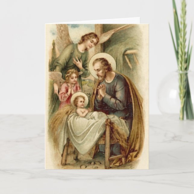 Greeting Card (Quote): St. Joseph Nativity (Front)