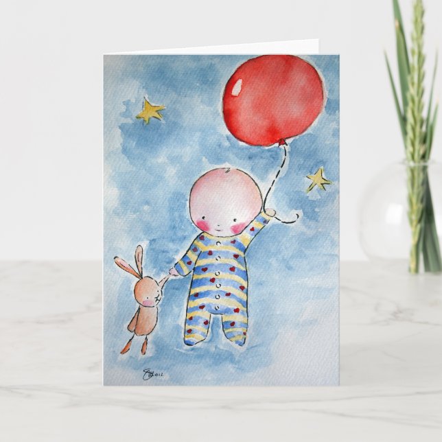 Greeting Card  Red Baloon (Front)
