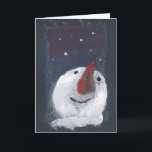 Greeting Card Reflective Snowman<br><div class="desc">A painting by author Michelle Tocher,  writer of mythic books and the online fairy tale writing course WonderLit.com. A perfect gift for people who are thinking fondly of friends during the winter season.</div>