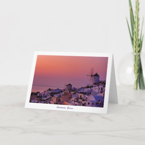 Greeting Card _ Santorini Sunset Greece