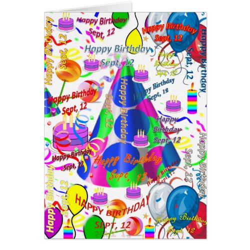 Greeting Card September 12 Birthday