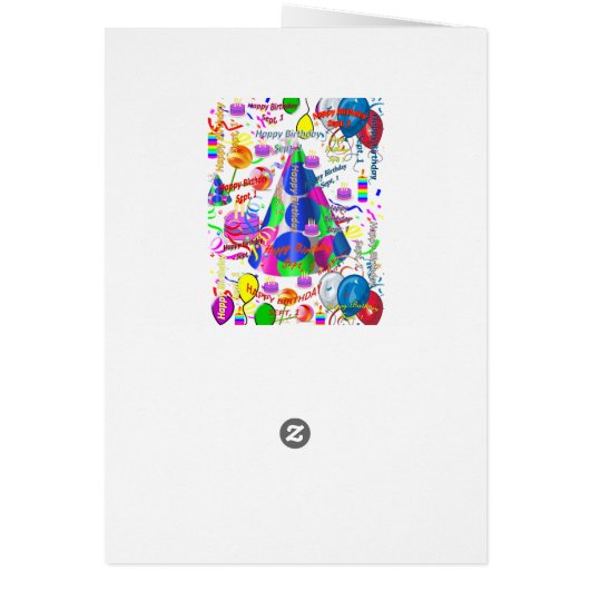 Greeting Card September, 1 Birthday (Back)