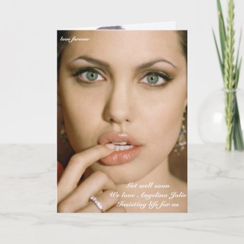 Greeting Card Support Angelina Jolie