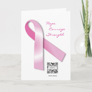 Greeting Card Template Breast Cancer Awareness