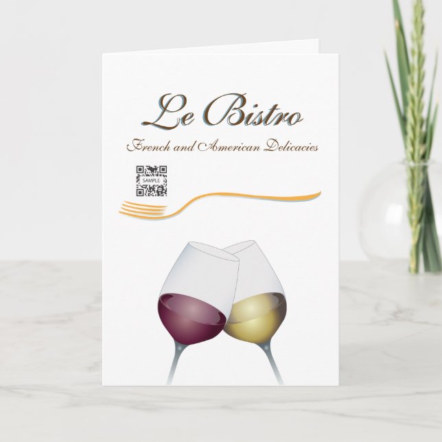 Greeting Card Template Fine Dining French (Front)