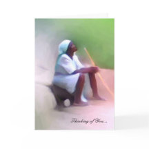 Greeting Card Template - Haitian black woman 